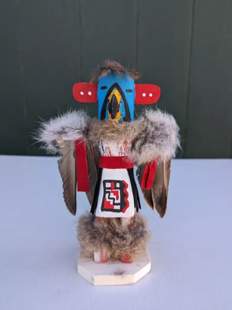 Native American Kachina Doll “Eagle” Handmade Indian Artist Signed 7.5"