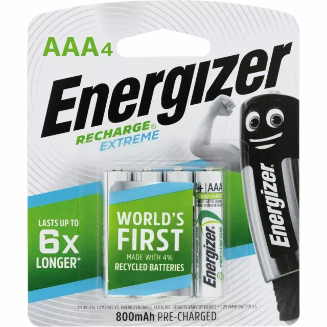 Energizer RECHARGEABLE BATTERY 4Pcs, Nickel Metal Hydride USA Brand- AA Or AAA