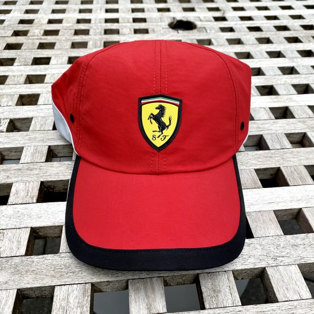 Puma x Ferrari Horse Logo Formula One F1 Car Racing Red Adjustable Cap Hat