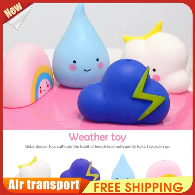 1 Set Kids Baby Water Spray Beach Bath Toy Safety Weather Shape Appease Toys ~