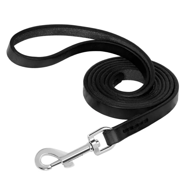 1.5m Dog Walking Lead Strong Genuine Leather Pet Puppy Training Line Leash S M 3