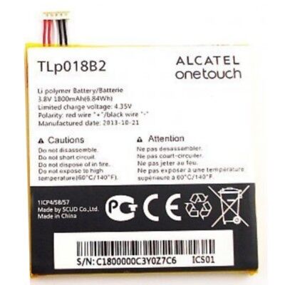 BATTERIA ORIGINALE ALCATEL CAC1800011C2 per ONE TOUCH IDOL ULTRA OT6033 1800mAh 