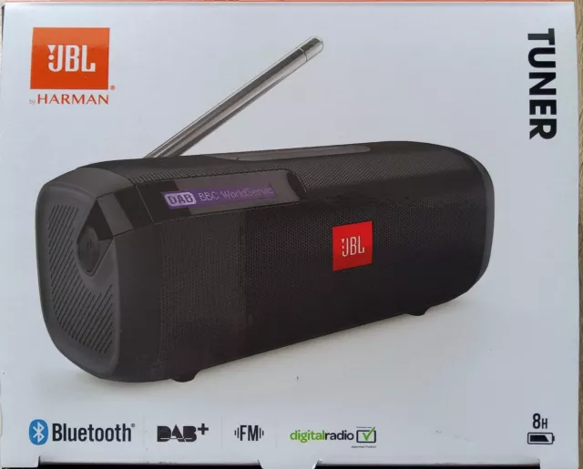 JBL Tuner Bluetooth Lautsprecher mit DAB+ FM Radio Digitalradio  WIE NEU & OVP