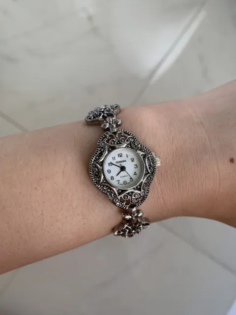 NEW Persona Lady’s Marcasite Quartz watch bracelet