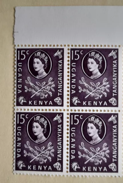 British KUT 1960 QE II 15c STAMPS WITH ERRORS HARIASTAMP Serifed Y RECTIFIED NOW