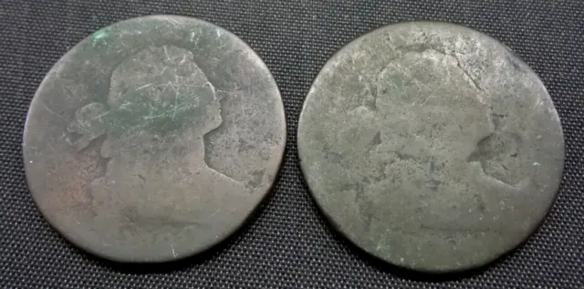 Lot of 2 Culls - Draped Bust Large One Cent Coins - B322