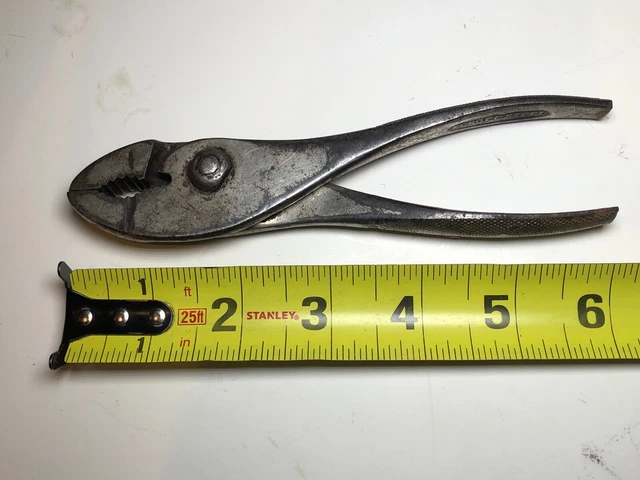 Vintage 1910-20s Kraeuter 6"  Chrome Slip Joint Pliers 356-6 Tool Newark NJ USA