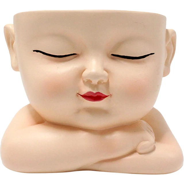 Cartoon face Flowerpot succulentes Flowerpot Face Face en forme de contenant de