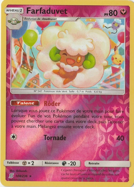 🌹 Carte Pokemon Reverse Farfaduvet 144/236 SL11 Harmonie des Esprits Neuve🌹