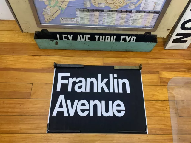 Ny Nyc Subway Roll Sign Franklin Avenue Brooklyn Bedford Stuyvesant Fulton Line