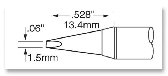 OKI METCAL - Konische Lötspitze mit langer Reichweite 1,5 mm