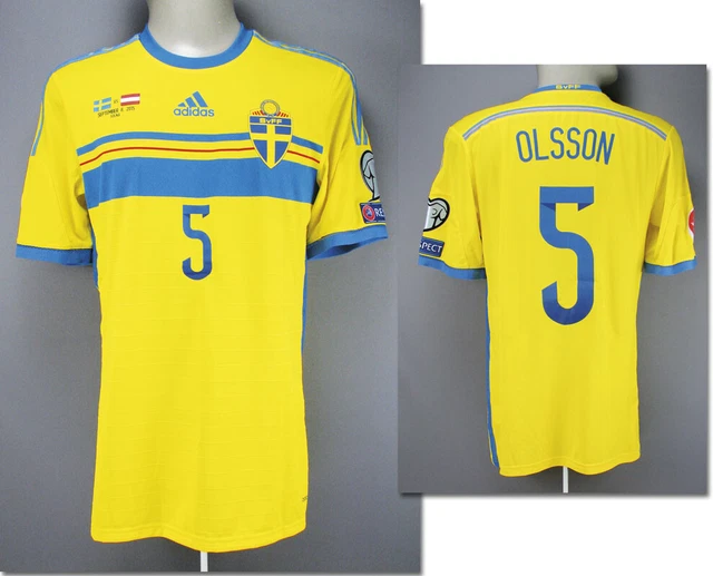 match worn shirt Spielertrikot Sweden Schweden 2015 Martin Olsson Football EM
