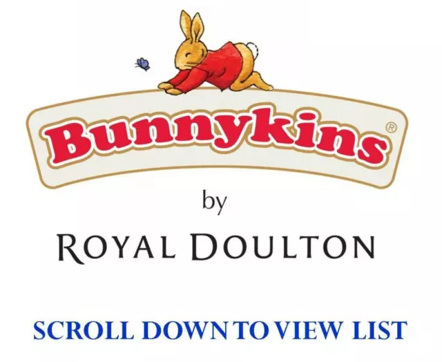 Royal Doulton Bunnykins Collection and Plush BRAND NEW BOXED Scroll Down List