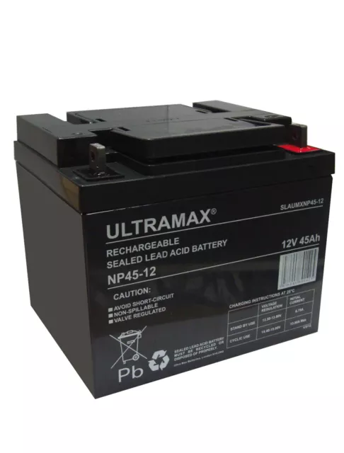 ULTRAMAX NP45-12, 12V 45Ah Sealed Lead Acid - AGM - VRLA Battery