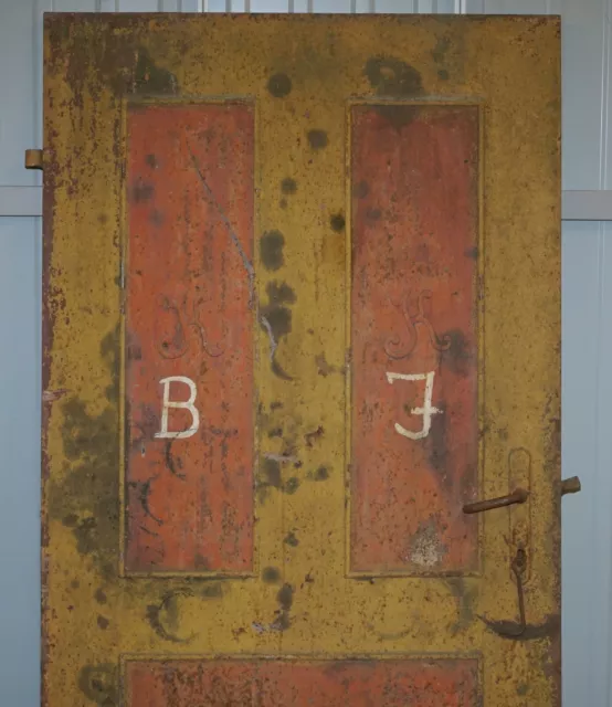 Rare 1922 Hand Painted Hungarian Hand Painted Security Anti Looting Door Hungry 3