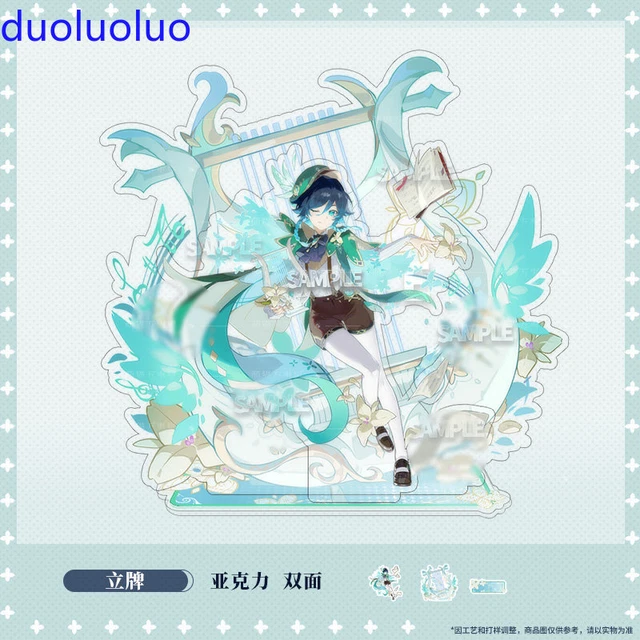 Acrylic Stand Figure Genshin Impact Character Venti Anime Desktop Decor