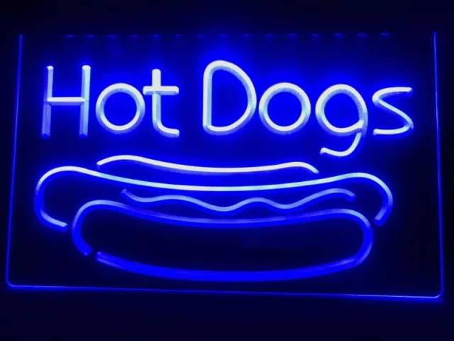 LED Bar Sign Neon Hot Dog Cafe Lounge Plaque Home Light Up Drink Pub Movie Signs