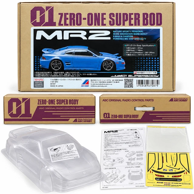 ABC HOBBY 1/10 Toyota MR2 SW20 Zero One Super Body Clear RC Body Kit ...