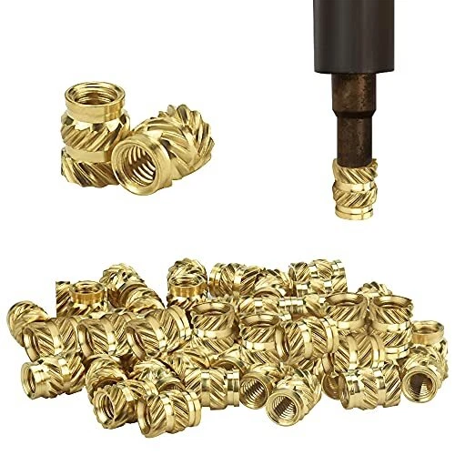 STCRERAG Set di 50 Inserti Filettati M3 Filettatura in Ottone Zigrinato (b4T)