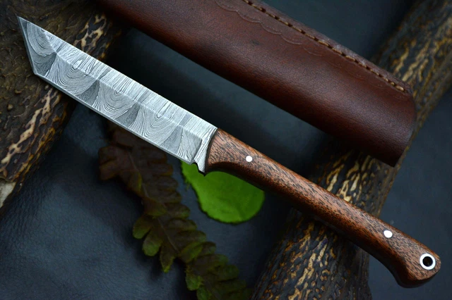 8.4" OAL Custom Hand Forged Damascus Steel Hunting Knife Handmade (Q488-C) 4