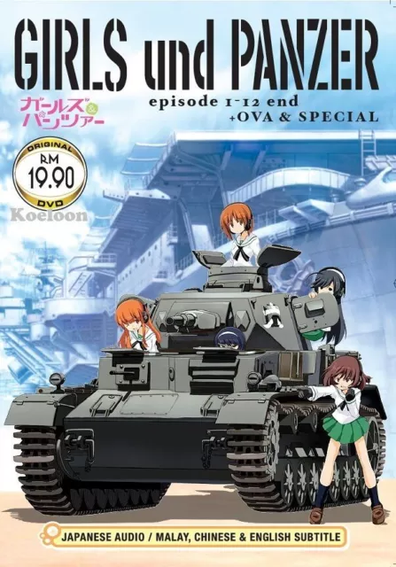 DVD Anime Girls Und (&) Panzer Complete Series (1-12) +OVA +Special English Sub