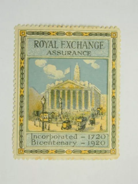 Vignette Cinderella Poster stamp 1920 Bicentenary Royal Exchange Assurance