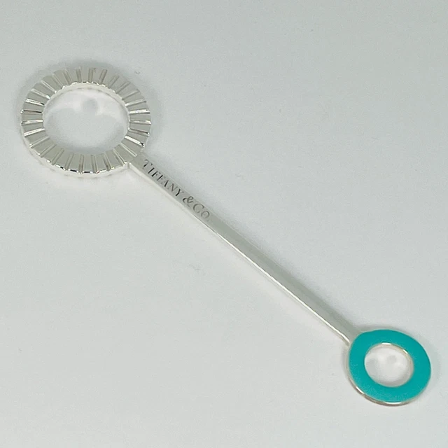 Tiffany Bubble Wand Blower in Blue Enamel and Sterling Silver Everyday Objects