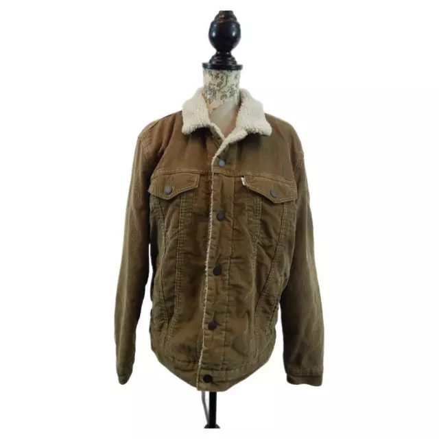 Levi's type 3 borg sales trucker jacket chino cord