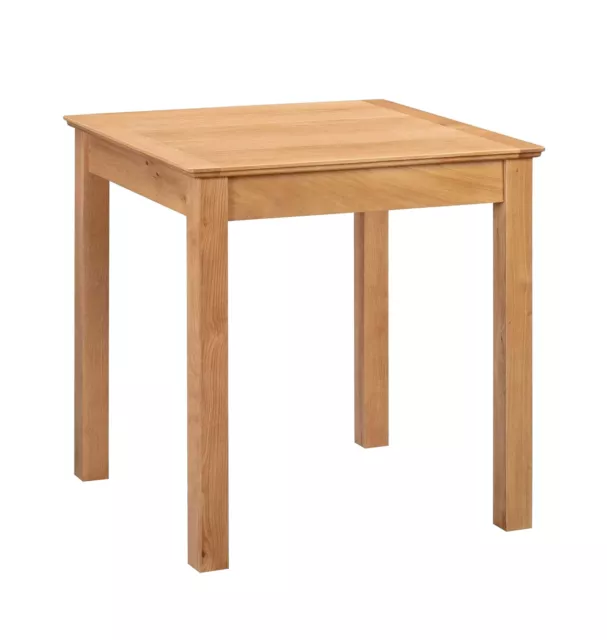 Small Oak Square Fixed Top Kitchen Dining Table | Light Oak Wooden Diner Table