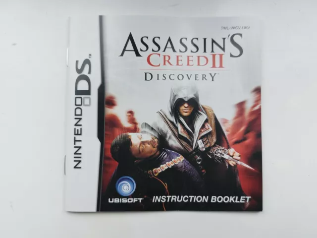 Nintendo ds booklet instructions manual assassins creed 2 II discovery