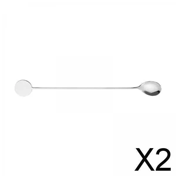 2X Mixing Spoon Round Plate Heat Resistant Serving Spoon for Party