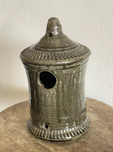 Grace Nell Hewell Green Large Birdhouse 10"H x 6"W 2006 Georgia Pottery Alkaline Grace Nell Hewell Green Large Birdhouse 10"H x 6"W 2006 Georgia Pottery Alkaline