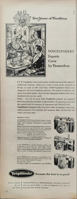 Ancien Appareil Photo Voigtlander Prominent #B47370 – Argentique Avec Deux Objectifs (35mm Et 100mm)