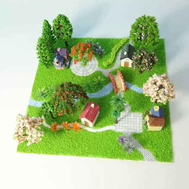 Mini Miniature Landscape Model Vegetation Mixed Trees for House Scenery