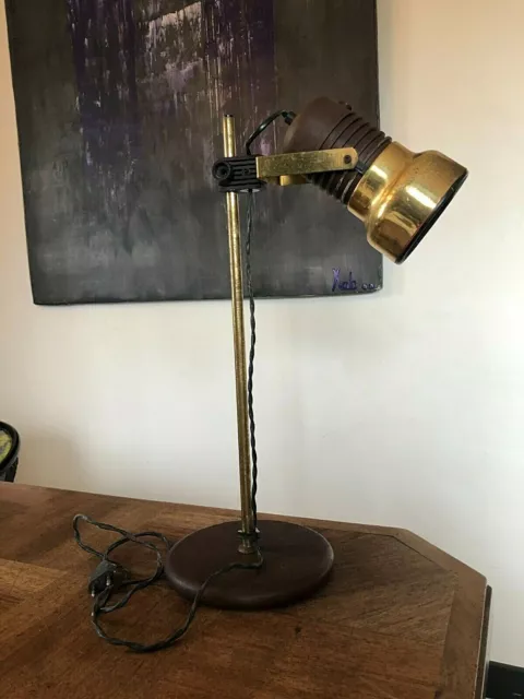 Rare, Jolie Lampe De Bureau Réglable En Hauteur  Et Orientable, Vintage