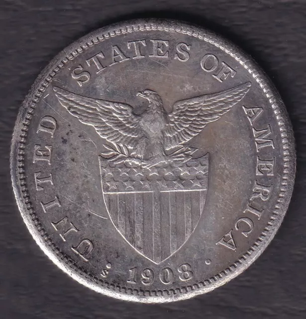 1 Peso 1908-S US-Philippine United States of America Coin - Stock #G26