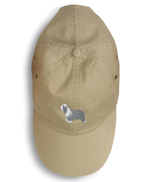 Bearded Collie Khaki Embroidered Baseball Cap BB3417BU-156