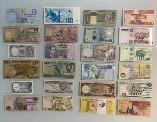 Africa : Lot 24 different notes