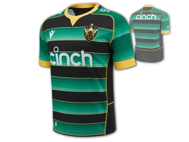 Les Northampton Saints Rugby Maillot 23 24 Macron Accueil Haut Jersey GR.M - 3XL
