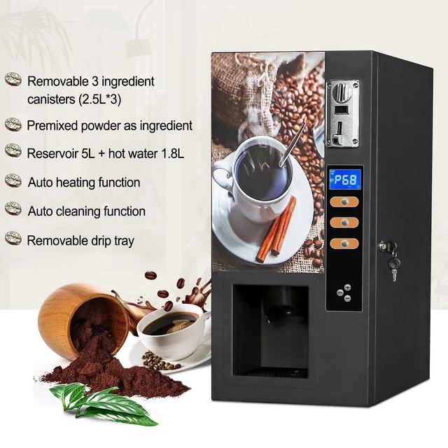Commercial Fully Automatic Self Smart Coin Coffee Vending Machine DrinkDispenser Commercial Fully Automatic Self Smart Coin Coffee Vending Machine DrinkDispenser
