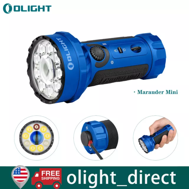 Olight Marauder Mini Flashlight for Versatile Lighting Dual Beam with RGB LEDs