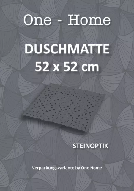 Duschmatte Duscheinlage Duscheinsatz 52x52 cm anthrazit Kinder Antirutschmatte 2