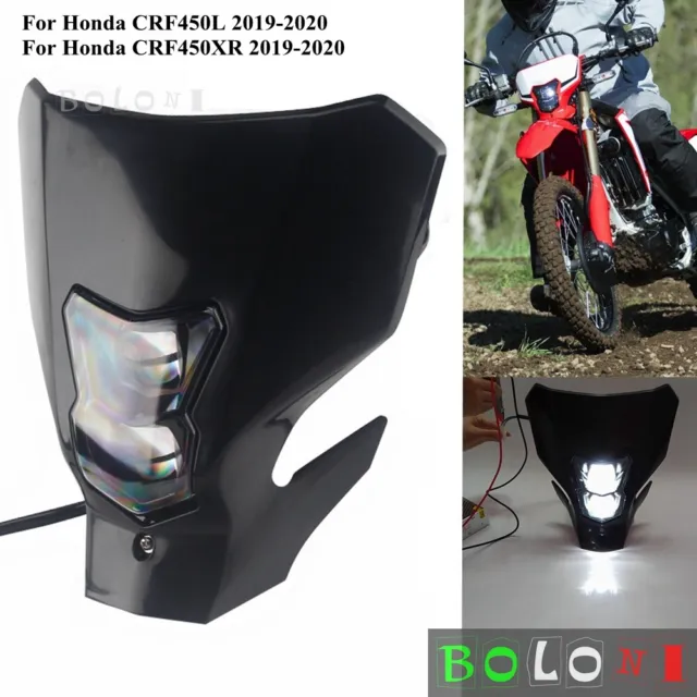 Dirt Bike LED Headlight For Honda CRF450 Yamaha WR250 WR450 TTR225 230 Kawasaki