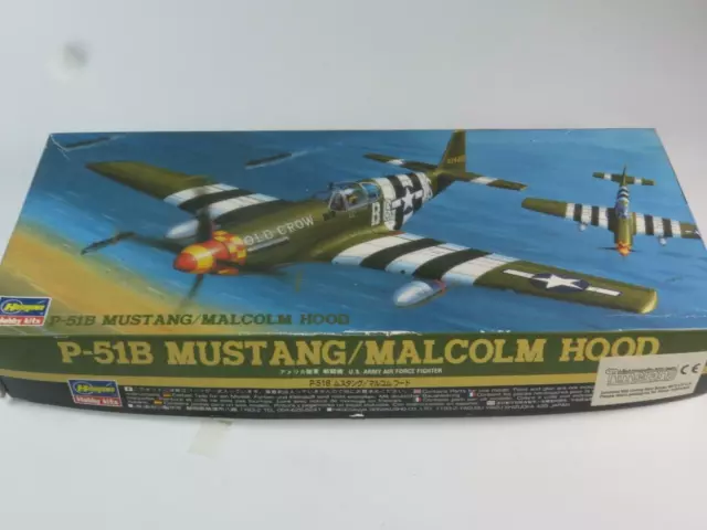 Hasegawa 1/72 Maquette Aircraft Kit Na P-51B MUSTANG 'Malcolm Capuche' Scellé
