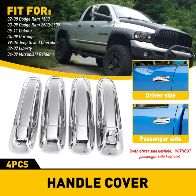 Chrome 4/8X For Handle Door Dodge Ram Durango Dakota Jeep Grand Liberty Mitsubis