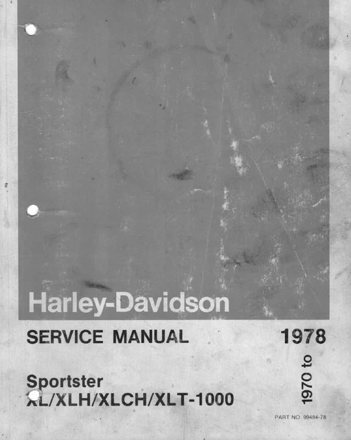 Harley Davidson 1970 78 XLT XL XLH Sporster  - Repair Service Manual 236pag -ENG