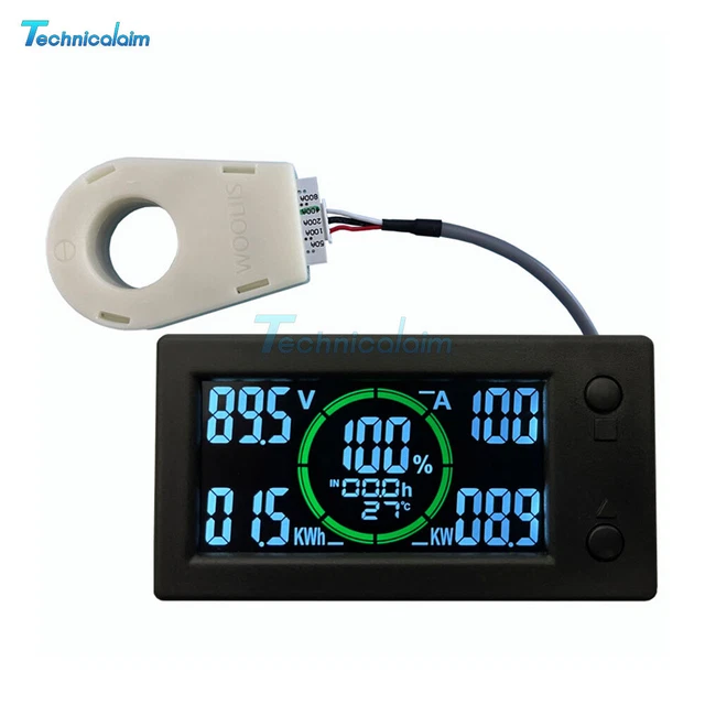 DC0-300V 50A/100A/200A/400A Bluetooth Voltage Current Power Energy Coulombmeter