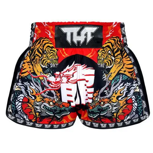 TUFF Retro Muay Thai Shorts Chinese Dragon Tiger