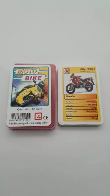 Quartett "Moto Bike" Komplett / Nürnberger Spielkarten