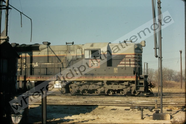 Original Slide Burlington Northern BN 6199 EMD SD9 Eola ILL 12-2-70